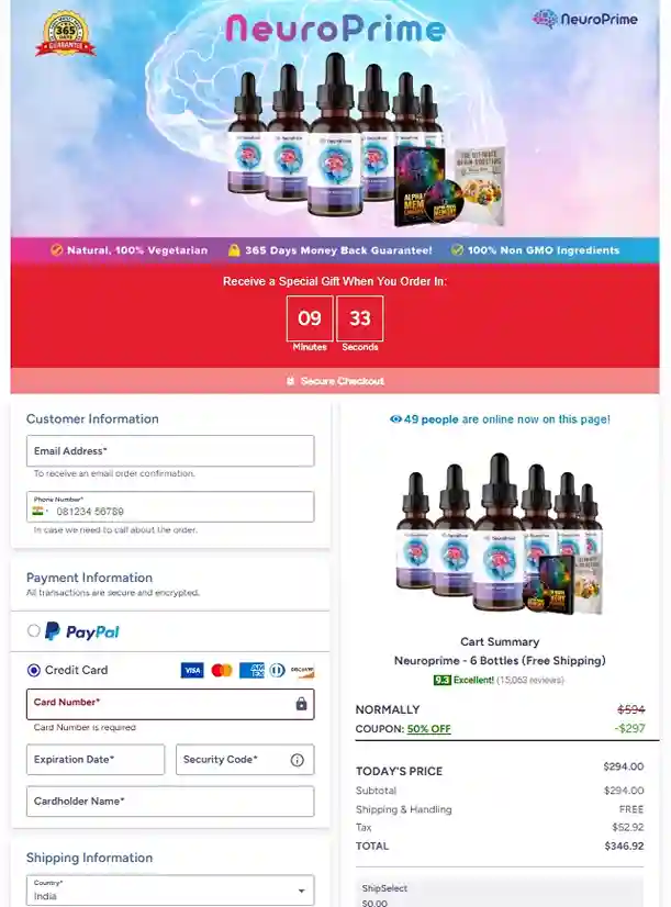 NeuroPrime NeuroPrime Order Page